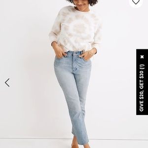 NWT Madewell: The Curvy Perfect Vintage Jean in Fitzgerald Wash, size 32 Curvy.